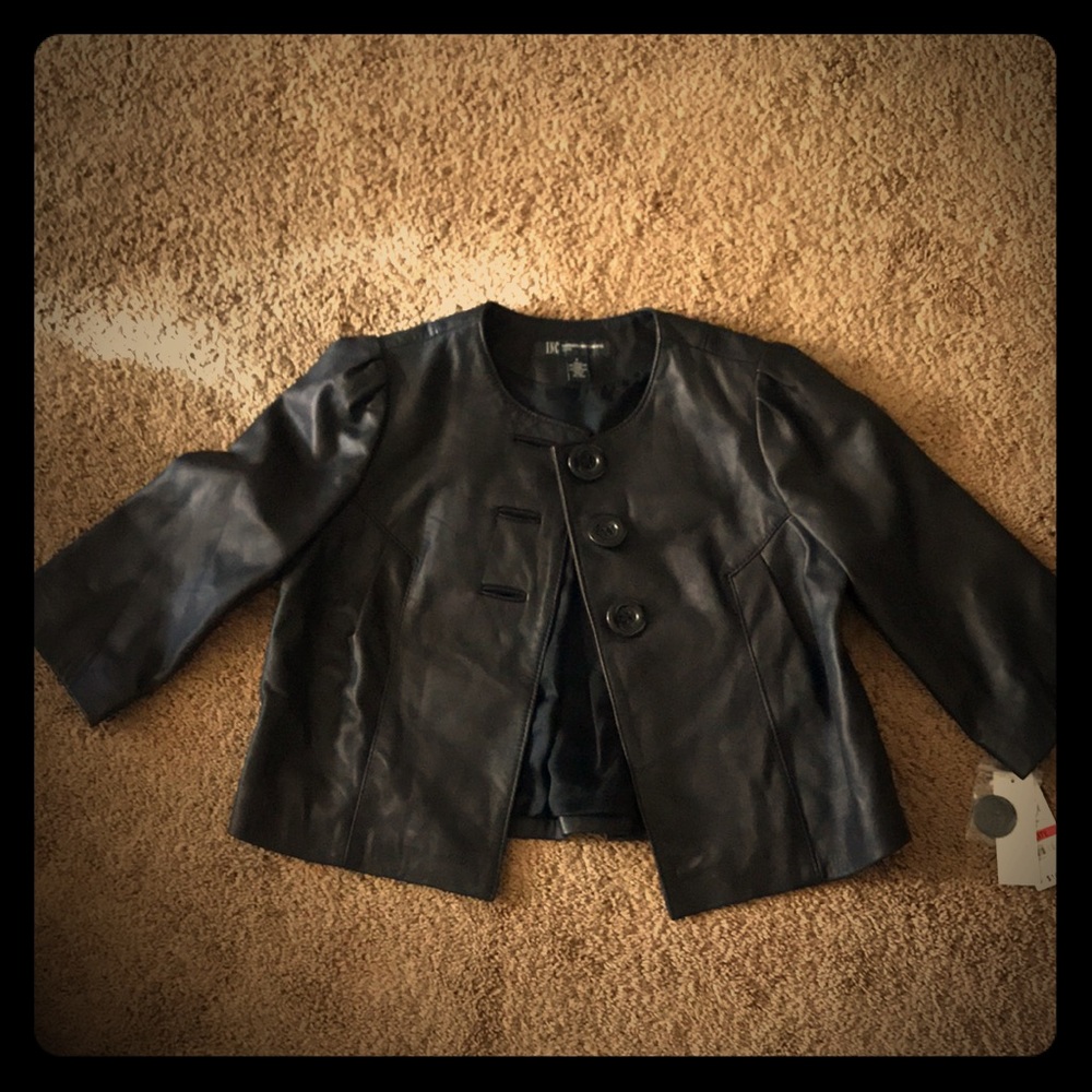 INC leather jacket NWT
